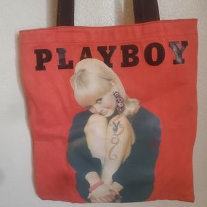 Rare Vintage Playboy Playmate Canvas Tote Bag.